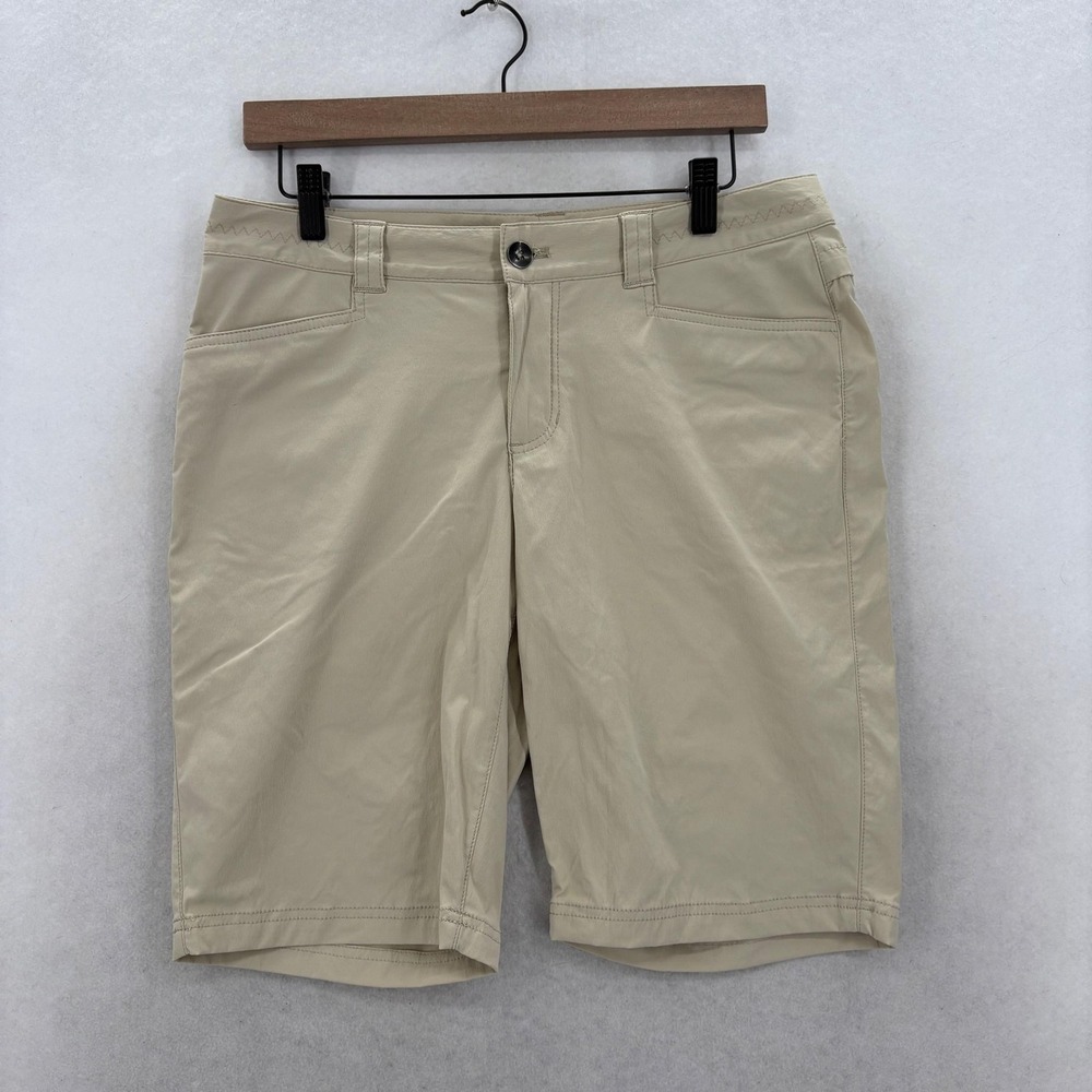 Eddie Bauer Travex Horizon Guide Shorts Womens 6 Beige Stretch Hiking Travel